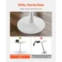 VEVOR Round Dining Table, 31.5 in Wood Table for 2-4 Person, Modern Circle Furniture, Leisure Coffee Office Tables with Pedestal Base in Tulip Design, for Home Kitchen Living Room, White(Only Table)
