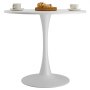 Mesa de comedor redonda VEVOR de madera de 80 cm para 2-4 personas, moderna mesa circular para el ocio, café, oficina, con base de pedestal en diseño de tulipán, para el hogar, cocina y sala de estar, color blanco (solo mesa)