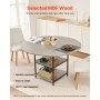 VEVOR 47 in Round Dining Table Wood Kitchen Table for 2-4 Person (Only Table)