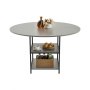 VEVOR 47 in Round Dining Table Wood Kitchen Table for 2-4 Person (Only Table)