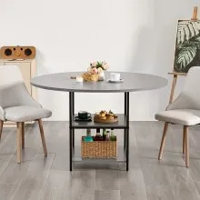 VEVOR 47 in Round Dining Table Wood Kitchen Table for 2-4 Person (Only Table)