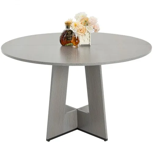 VEVOR Round Dining Table, 47 inch Wood Table for 4-6 Person