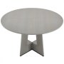 Mesa de comedor redonda VEVOR de madera de 120 cm para 4-6 personas, estilo rústico, con patas de madera gruesas, ideal para cocina, salón o comedor, color gris (solo mesa)