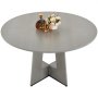 Mesa de comedor redonda VEVOR de madera de 120 cm para 4-6 personas, estilo rústico, con patas de madera gruesas, ideal para cocina, salón o comedor, color gris (solo mesa)