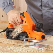 VEVOR Electric Hand Planer, 3-1/4-Inch Cut Width, 7-Amp 16800 RPM Corded Power Handheld Planer for Wood, with Adjustable Cut Depth, 2 Blades, for Woodworking Wood Chamfer DIY Smooth Finish Carpentry