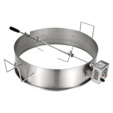 VEVOR BBQ Rotisserie Ring Kit for 22" Kettle Charcoal Grills Stainless Steel