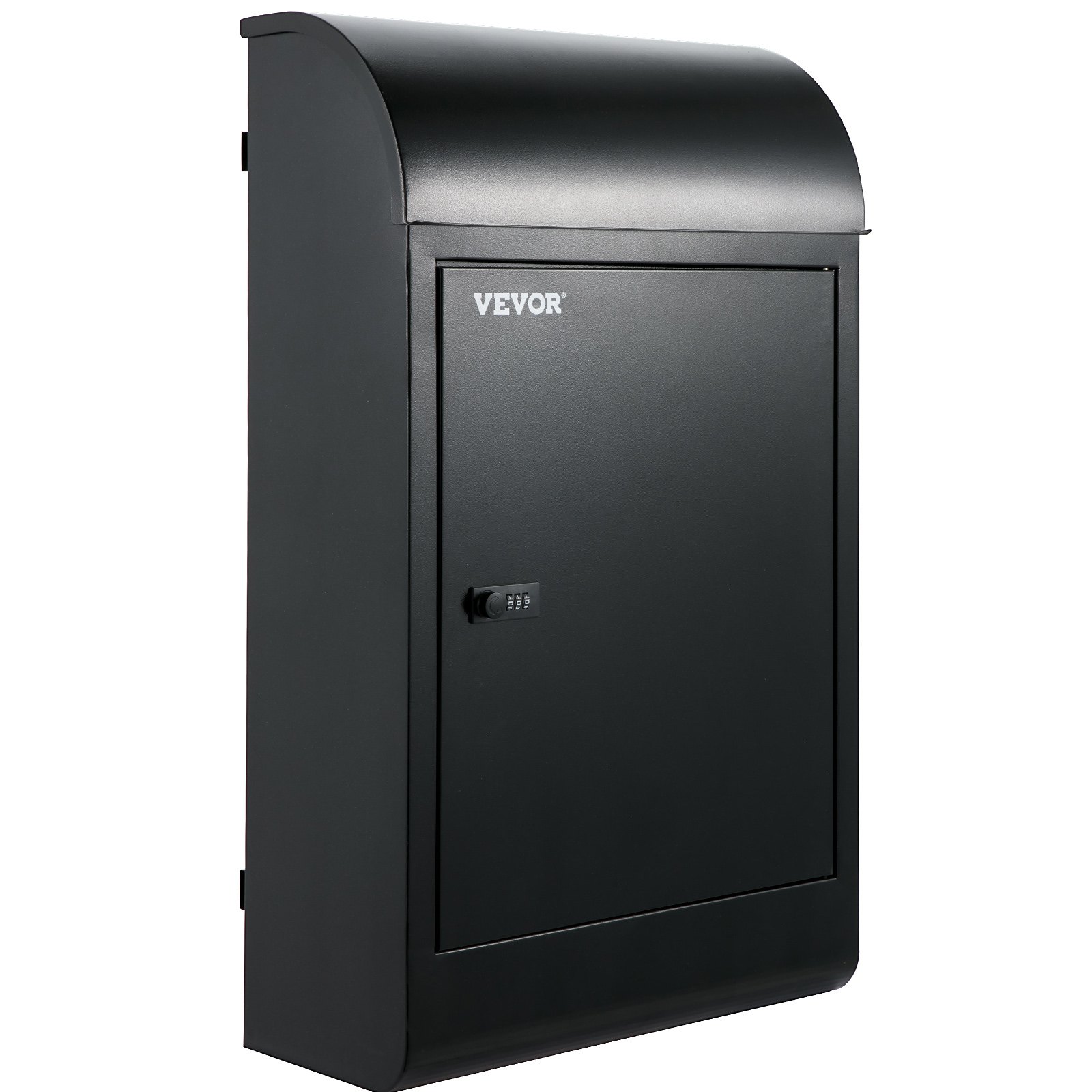 Wall Mount Mailbox Drop Box Steel Extra Large Mailbox With Locked Key, Black