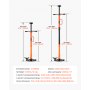 VEVOR Underhoist Support Stand, 1 Ton Capacity Under Hoist Jack Stand with Handle, Adjustable Height, Bearing Mounted Spin Handle, Self-Locking Threaded Screw, Stable Base, Support Vehicle Components