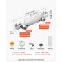 VEVOR Thermostatic Shower Faucet Valve, 38℃ Secure Lock Thermostatic Shower Valve, Hot Cold Water Showering Faucet Temperature Control Valves with Solid Brass Casting for Bathroom, RV, Leak-Proof