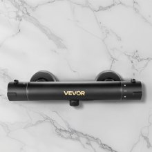 VEVOR Thermostatic Shower Faucet Valve, 38℃ Secure Lock Thermostatic Shower Valve Trim Kit, Hot Cold Water Showering Faucet Temperature Control Valves with Electrophoretic Coating for Bathroom, RV