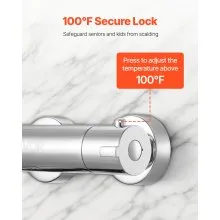 VEVOR Thermostatic Shower Faucet Valve with Secure Lock Leak-Proof Chrome Plated