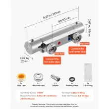 VEVOR Thermostatic Shower Faucet Valve with Secure Lock Leak-Proof Chrome Plated