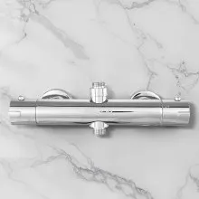 VEVOR Thermostatic Shower Faucet Valve, 38℃ Secure Lock Thermostatic Mixing Valve, Hot Cold Water Showering Faucet Temperature Control Valves with Consistent Water Temperature for Bathroom, RV, Camper