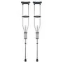 Muletas axilares VEVOR, con 13 niveles de altura ajustable, ligeras de aluminio para adultos y adolescentes, con almohadilla suave para lesiones en las piernas, cirugías y personas con discapacidad, 1 par de 136 kg