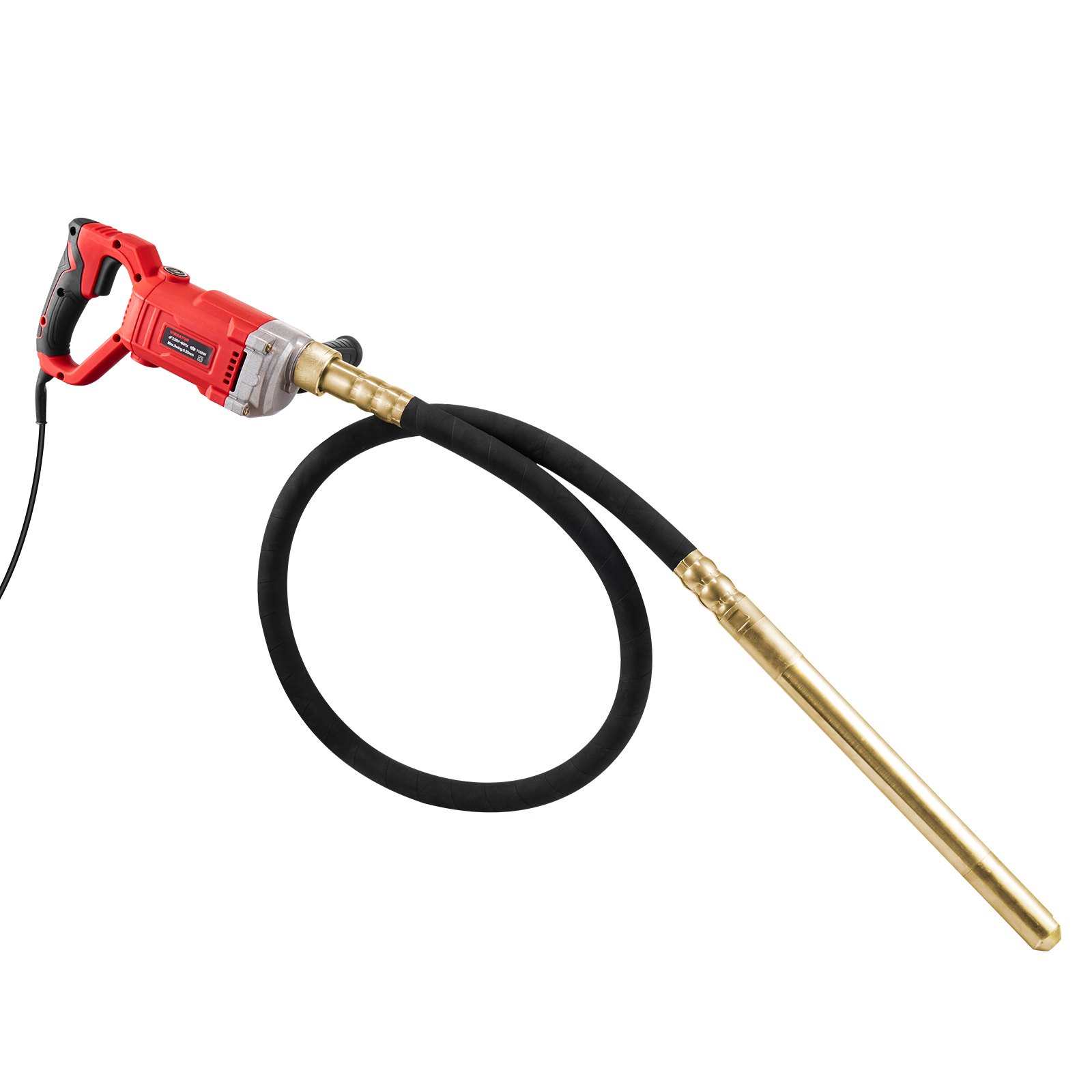 VEVOR Handheld Concrete Vibrator, 800W Electric Vibrator 13000 VPM, Electric Concrete Vibrating Tool With 6.6ft / 2m Shaft Rod, Portable Pencil Cement Vibrator Remove Air Bubble and Mix Concrete