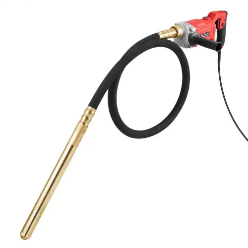 VEVOR Handheld Concrete Vibrator, 960W Electric Vibrator 4000 RPM, Electric Concrete Vibrating Tool With 6.6ft / 2m Shaft Rod, Portable Pencil Cement Vibrator Remove Air Bubble and Mix Concrete