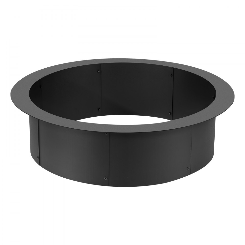 VEVOR Fire Pit Ring, 36-Inch Outer/30-Inch Inner Diameter, 10inch Height 2.5mm Thick Fire Pit Insert, Heavy Duty Carbon Steel Liner DIY Campfire Ring above or In-Ground, for Outdoor Camping, Bonfires