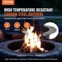 VEVOR fire pit ring made of high-temperature resistant carbon steel, showcasing durability and corrosion resistance.