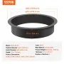 VEVOR Fire Pit Ring, 40-Inch Outer/36-Inch Inner Diameter, 10inch Height 2.5mm Thick Fire Pit Insert, Heavy Duty Carbon Steel Liner DIY Campfire Ring above or In-Ground, for Outdoor Camping, Bonfires