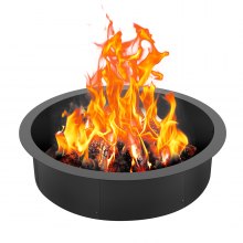 VEVOR Fire Pit Ring Round 35 inch Outer Steel Liner Firepit DIY Campfire Ring Firepit