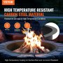 VEVOR fire pit ring made of high-temperature resistant carbon steel with antirust and corrosion resistance.