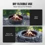 VEVOR Fire Pit Ring, 40-Inch Outer/36-Inch Inner Diameter, 8.5inch Height Fire Pit Insert, Heavy Duty Carbon Steel Liner DIY Campfire Ring above or In-Ground, for Outdoor Camping, Bonfires