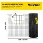 VEVOR Hardware Cloth, 24\" x50\' & 1\"x1\" Mesh Size, Galvanized Steel Vinyl Coated 16 Gauge Welded Wire with A Cutting Plier & A Pair of Fabric Gloves, for Garden Fencing & Pet Enclosures, Black