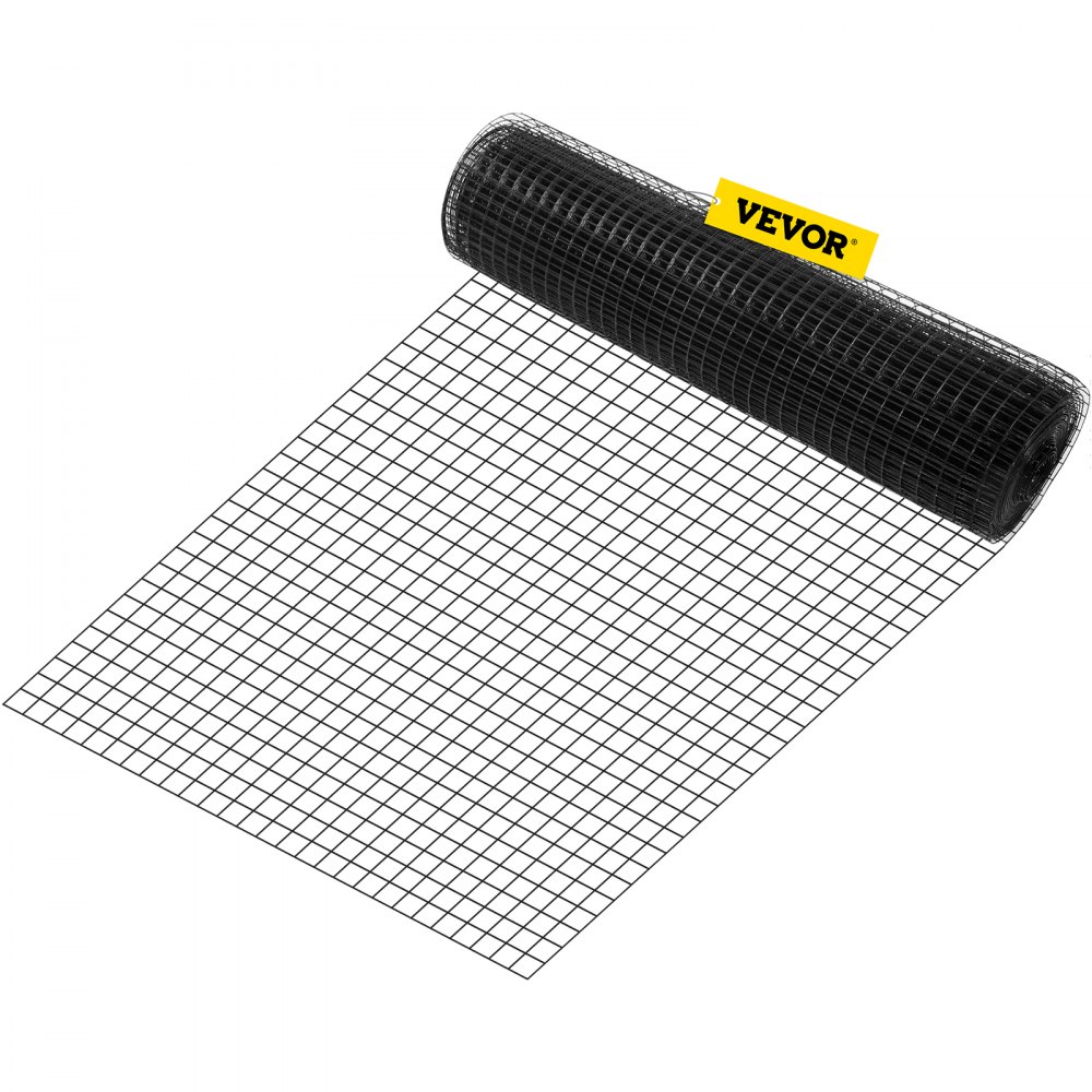 VEVOR Hardware Cloth, 24\" x 100\' & 1\"x1\" Mesh Size, Galvanized Steel Vinyl Coated 16 Gauge Chicken Wire Fencing with A Cutting Plier & A Pair of Fabric Gloves, for Garden Fencing & Pet Enclosures,