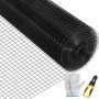 VEVOR Hardware Cloth, 24\" x 100\' & 1\"x1\" Mesh Size, Galvanized Steel Vinyl Coated 16 Gauge Chicken Wire Fencing with A Cutting Plier & A Pair of Fabric Gloves, for Garden Fencing & Pet Enclosures,