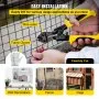 VEVOR Hardware Cloth, 48" x 50' & 1"x1" Mesh Size, Galvanized Steel Vinyl Coated 16 Gauge Chicken Wire Fencing w/A Cutting Plier & A Pair of Fabric Gloves, for Garden Fencing & Pet Enclosures, Black
