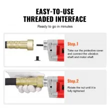 VEVOR Handheld Electric Concrete Vibrator 800W 1.5M Shaft Air Bubble Remover