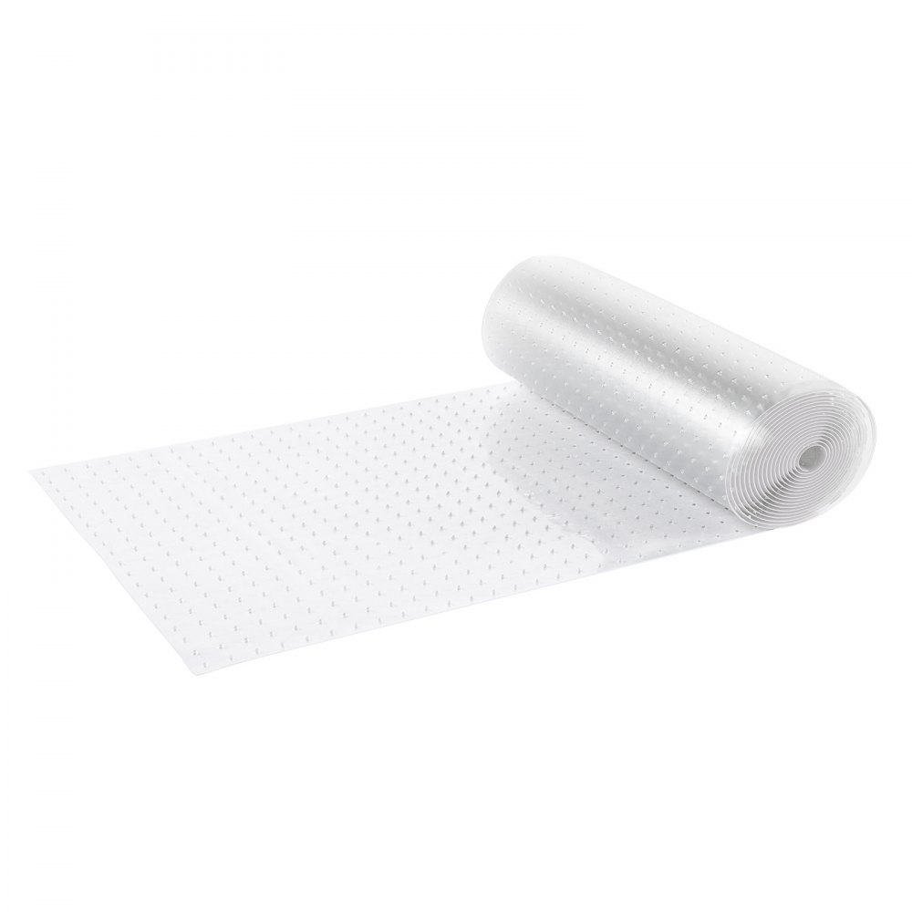 VEVOR carpet protector for pets: clear plastic carpet protector roll with gripped underside.