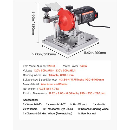 Saeketta terituspink 140 W, Ø 90–400 mm — pilt 7