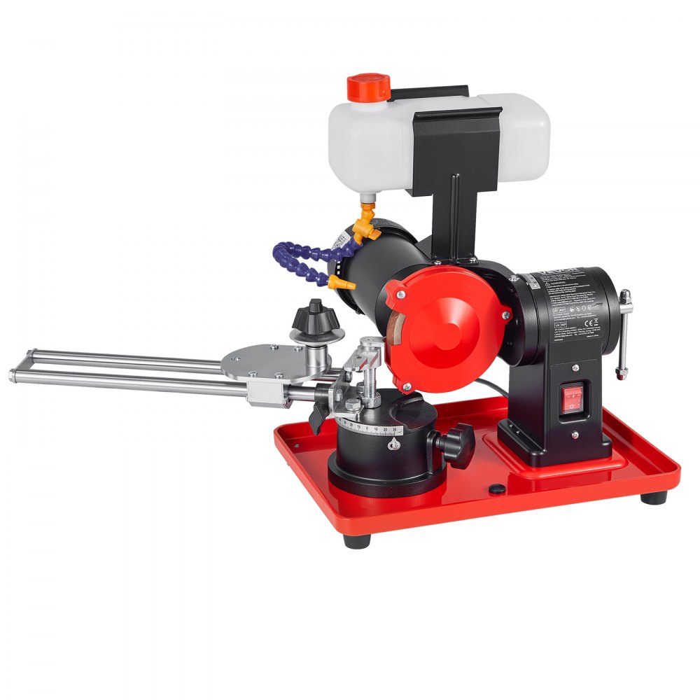 VEVOR Circular Saw Blade Sharpener with Water Tank, 370W 2890RPM Rotary Angle Mill Grinder, Water Injection Sharpening Machine with 125mm Grinding Wheel - Fits Φ80mm to Φ700mm Circular Saw Blades