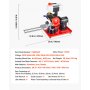 VEVOR Circular Saw Blade Sharpener with Water Tank, 370W 2890RPM Rotary Angle Mill Grinder, Water Injection Sharpening Machine with 125mm Grinding Wheel - Fits Φ80mm to Φ700mm Circular Saw Blades