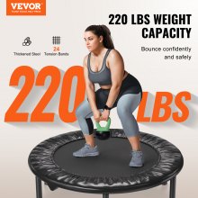 Mini trampolín de fitness plegable VEVOR de 36 pulgadas para adultos, para ejercicios en interiores