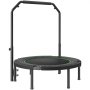 VEVOR Foldable Mini Trampoline, 40 Inch Fitness Rebounder, Max Load 330lbs Exercise Trampoline, Stable & Quiet Trampoline with 4 Level Height Adjustable Foam Handle, for Adults Indoor/Garden Workout