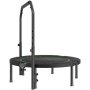 VEVOR Foldable Mini Trampoline, 40 Inch Fitness Rebounder, Max Load 330lbs Exercise Trampoline, Stable & Quiet Trampoline with 4 Level Height Adjustable Foam Handle, for Adults Indoor/Garden Workout