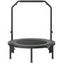 VEVOR Foldable Mini Trampoline, 40 Inch Fitness Rebounder, Max Load 330lbs Exercise Trampoline, Stable & Quiet Trampoline with 4 Level Height Adjustable Foam Handle, for Adults Indoor/Garden Workout