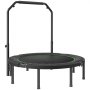 VEVOR Foldable Mini Trampoline, 52 Inch Fitness Rebounder, Max Load 450lbs Exercise Trampoline, Stable & Quiet Trampoline with 4 Level Height Adjustable Foam Handle, for Adults Indoor/Garden Workout
