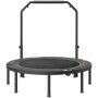 VEVOR Foldable Mini Trampoline, 52 Inch Fitness Rebounder, Max Load 450lbs Exercise Trampoline, Stable & Quiet Trampoline with 4 Level Height Adjustable Foam Handle, for Adults Indoor/Garden Workout