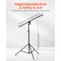 Air Cushioned Aluminum Photography Light Stand with Boom Arm Adjustable