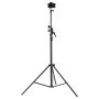 VEVOR Air Cushioned Aluminum Light Stand, Max Height 12.8 ft/390 cm, Adjustable Photography Stand with Boom Arm, Sandbag, Max Load 5kg, 1/4 in Screw for Softbox, Studio Flash, Umbrella, Ring Light