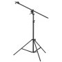 VEVOR Air Cushioned Aluminum Light Stand, Max Height 12.8 ft/390 cm, Adjustable Photography Stand with Boom Arm, Sandbag, Max Load 5kg, 1/4 in Screw for Softbox, Studio Flash, Umbrella, Ring Light