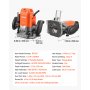VEVOR Wood Router, 1.6 HP 1200W, Variable Speed Router Tool with Soft Start, Compact Wood Edge Trimmer with Plunge Base, Dust Hood & Parallel Guide, for Woodworking, Trimming, DIY Projects, Corded