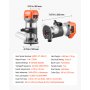 VEVOR Wood Router, 1 HP 710W, Variable Speed Palm Router Tool with Soft Start, Compact Wood Edge Trimmer with Fixed Base & Dust Hood, Parallel Guide, for Woodworking, Trimming, DIY Projects, Corded