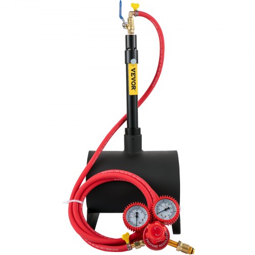 VEVOR Propane Knife Forge, Farrier Furnace with Single Burner (262k BTU), Portable Round Metal Forge W/an Open Structure, Large Capacity, for Blacksmithing, Knife Making, Forging Tools, 2462℉/1350℃
