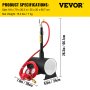 VEVOR Propane Knife Forge, Farrier Furnace with Single Burner (262k BTU), Portable Round Metal Forge W/ an Open Structure, Large Capacity, for Blacksmithing, Knife Making, Forging Tools, 2462℉/1350℃