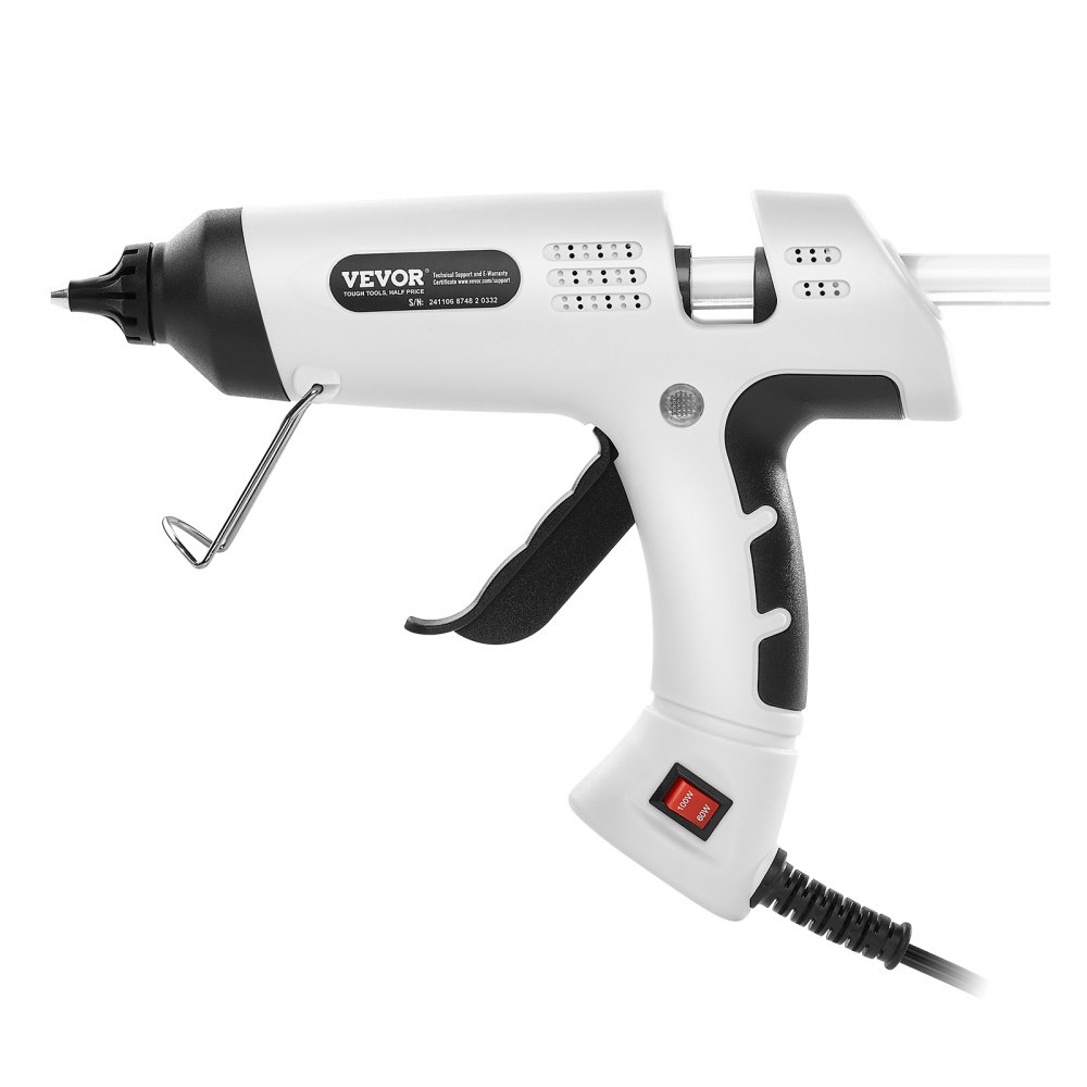 VEVOR Hot Glue Gun, 60/100W Dual Power, Mini Hot Glue Gun with 20 Premium Glue Sticks and Oxford Cloth Bag, Fast Preheating & High Temp Melt Glue Gun for Crafts, Arts, DIY, Quick Home Repairs, White