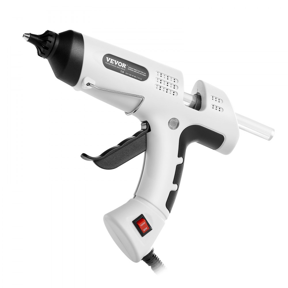 VEVOR Hot Glue Gun, 60/100W Dual Power, Mini Hot Glue Gun with 20 Premium Glue Sticks and Oxford Cloth Bag, Fast Preheating & High Temp Melt Glue Gun for Crafts, Arts, DIY, Quick Home Repairs, White